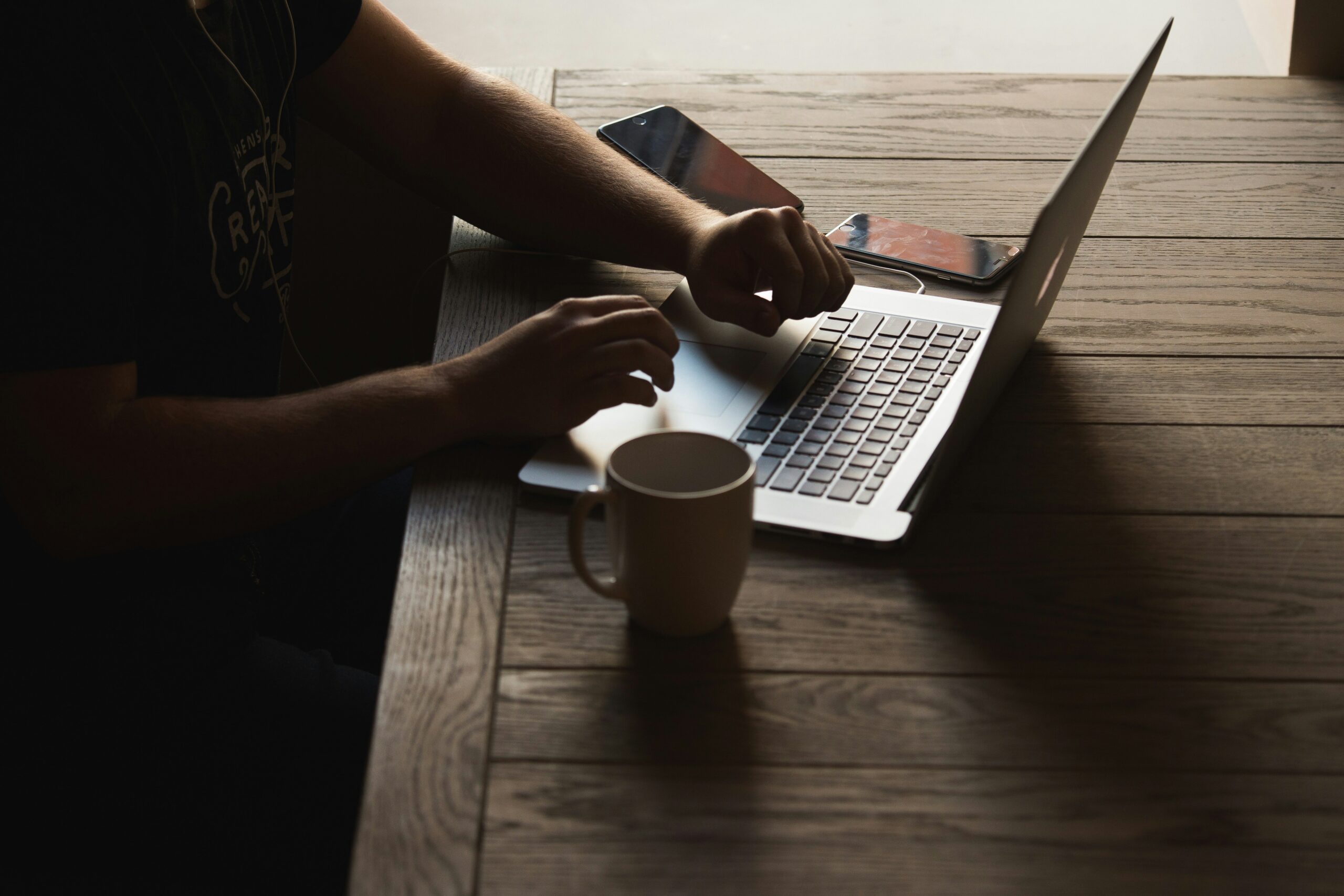 a marketer working on content