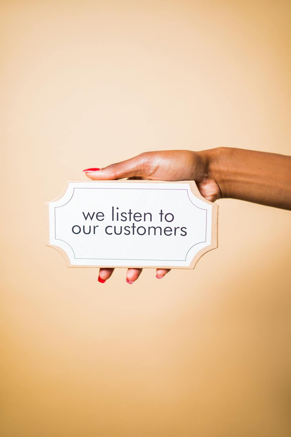 marketing tagline 'we listen to our customers'