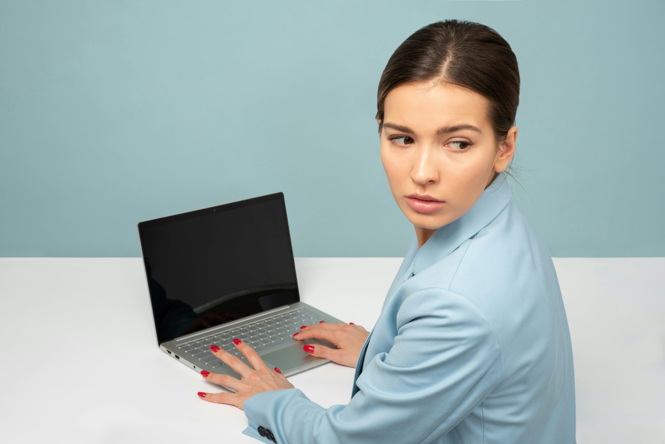 a person using laptop - Nurture Machines a person using laptop