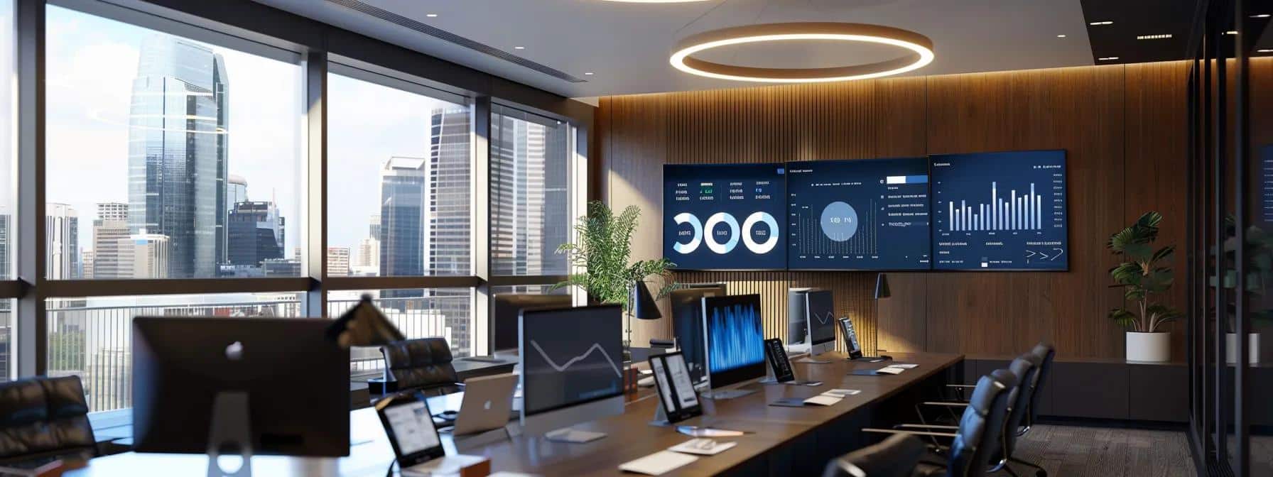 a modern office space featuring a sleek desk cluttered with digital analytics reports and graphs displayed on multiple monitors, emphasizing data-driven decision-making in customer acquisition strategies. - Nurture Machines a modern office space featuring a sleek desk cluttered with digital analytics reports and graphs displayed on multiple monitors, emphasizing data-driven decision-making in customer acquisition strategies.
